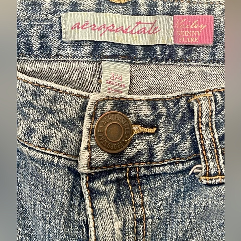 Aeropostale Hailey Skinny Flare Jeans - Size 3/4 Reg - Picture 2 of 5